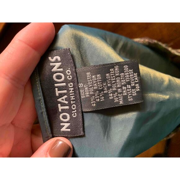 Notations Vintage Tapestry Vest Floral Earth Toned Buttoned Front Womens Small - Picture 7 of 8